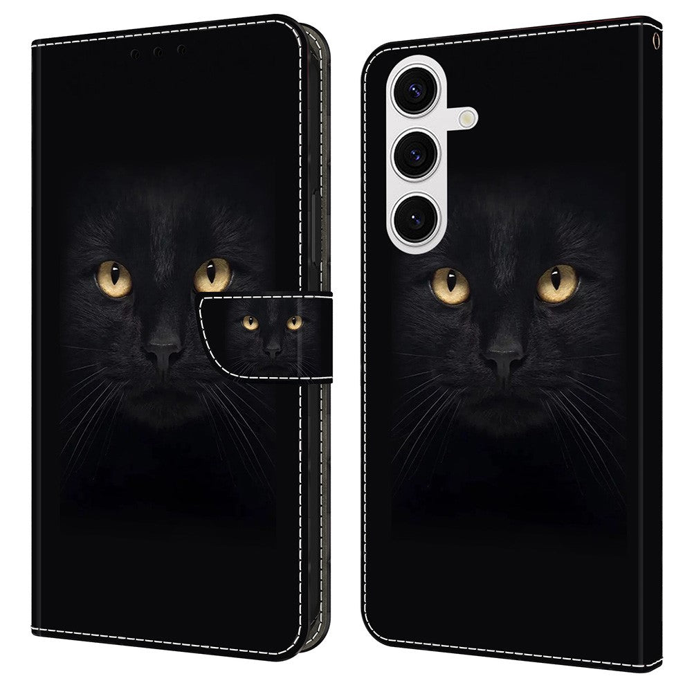 Galaxy S25 Plus Wallet-Hülle mit 3D-Muster & Magnetverschluss