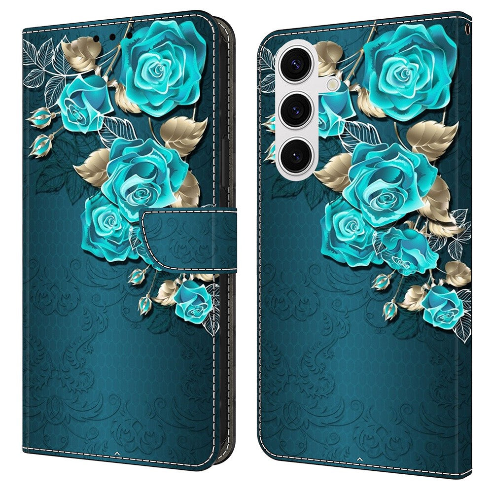 Galaxy S25 Plus Wallet-Hülle mit 3D-Muster & Magnetverschluss