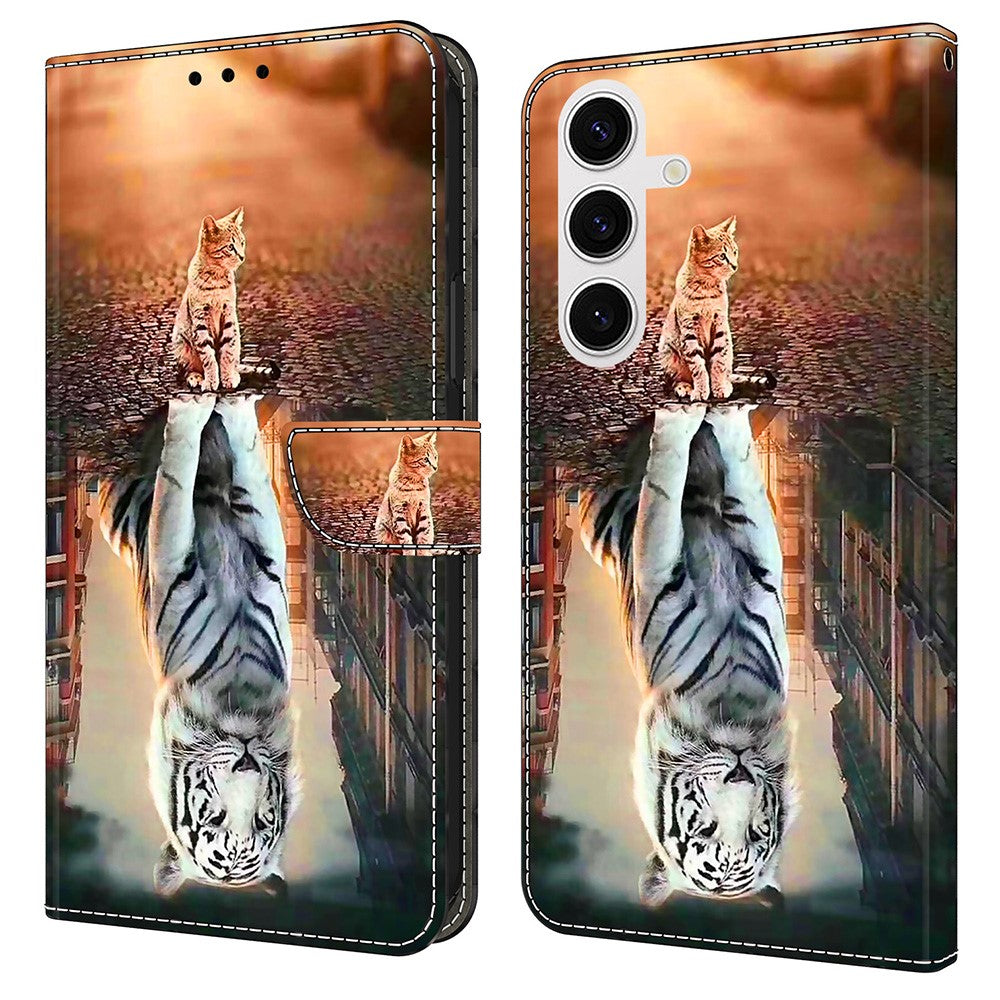 Galaxy S25 Plus Wallet-Hülle mit 3D-Muster & Magnetverschluss