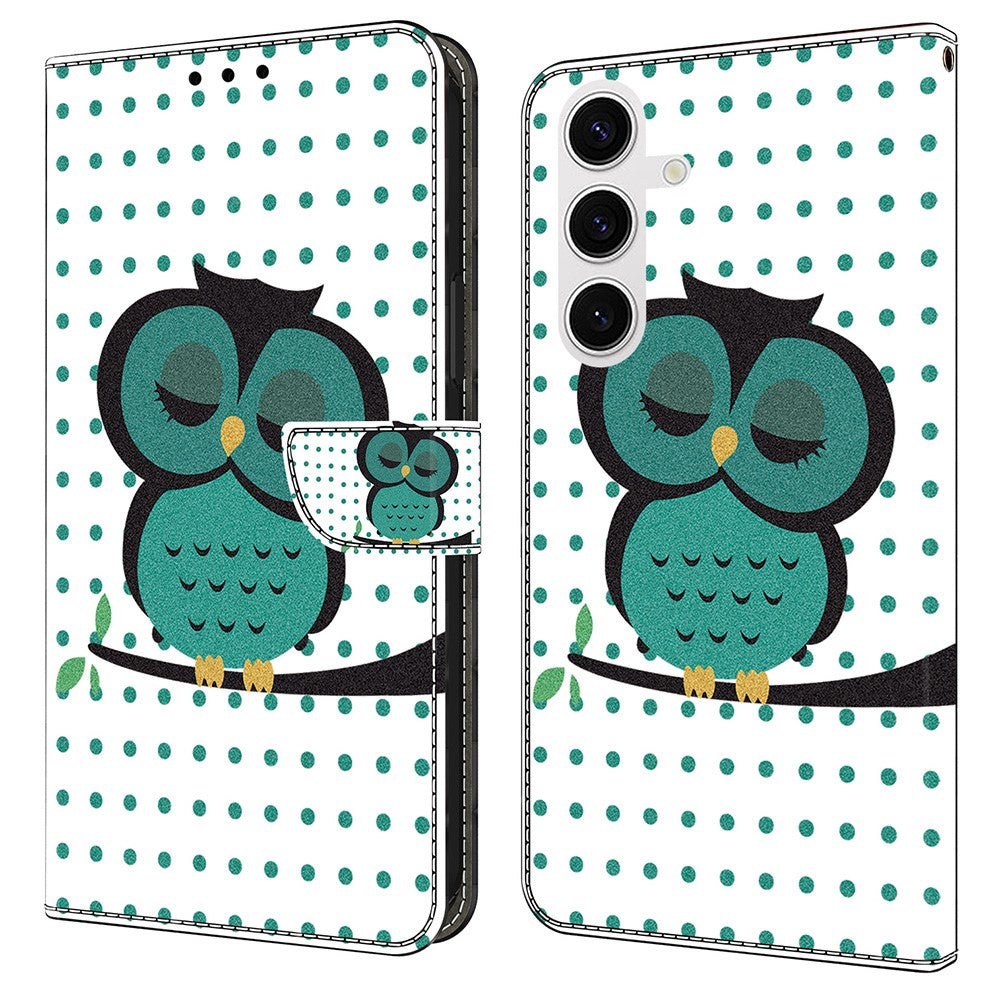 Galaxy S25 Plus Wallet-Hülle mit 3D-Muster & Magnetverschluss