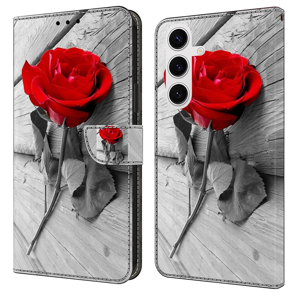 Galaxy S25 Plus Wallet-Hülle mit 3D-Muster & Magnetverschluss