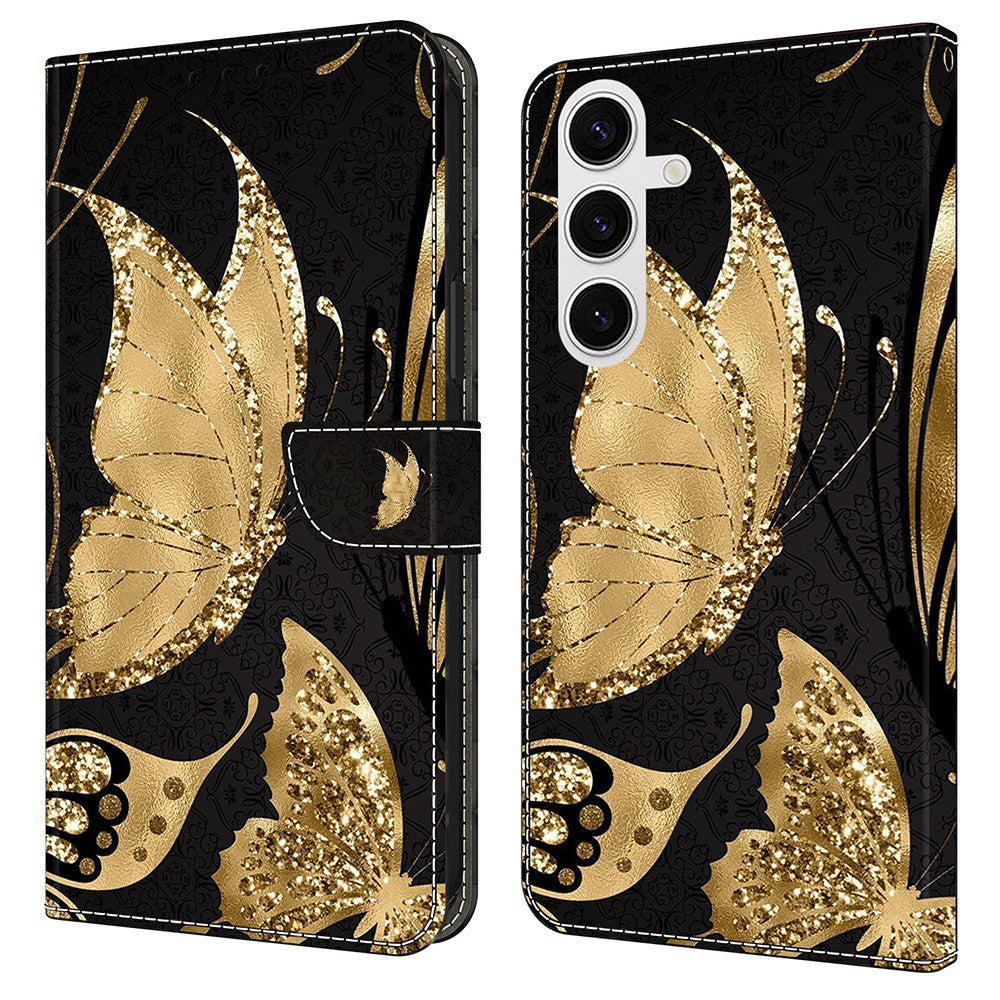 Galaxy S25 Plus Wallet-Hülle mit 3D-Muster & Magnetverschluss
