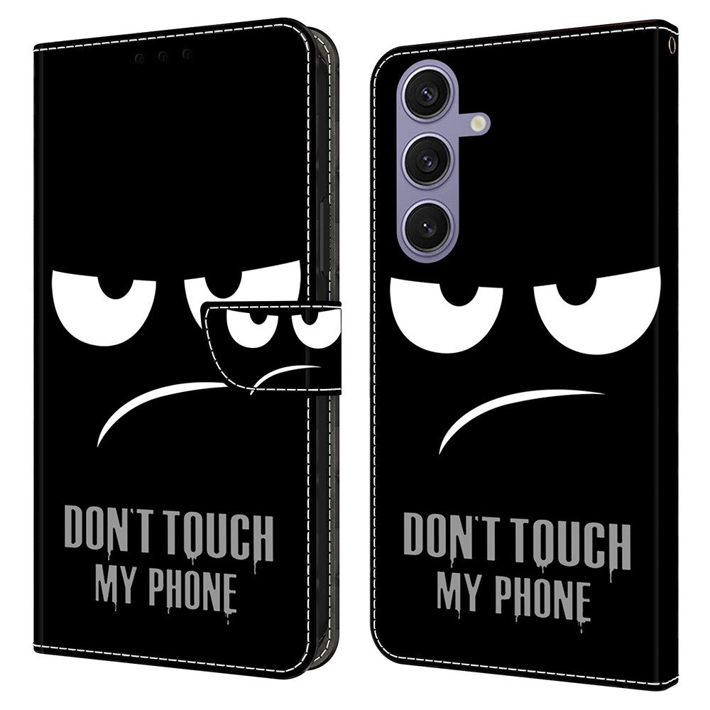 Galaxy S25 Wallet-Hülle mit 3D-Muster & Magnetverschluss