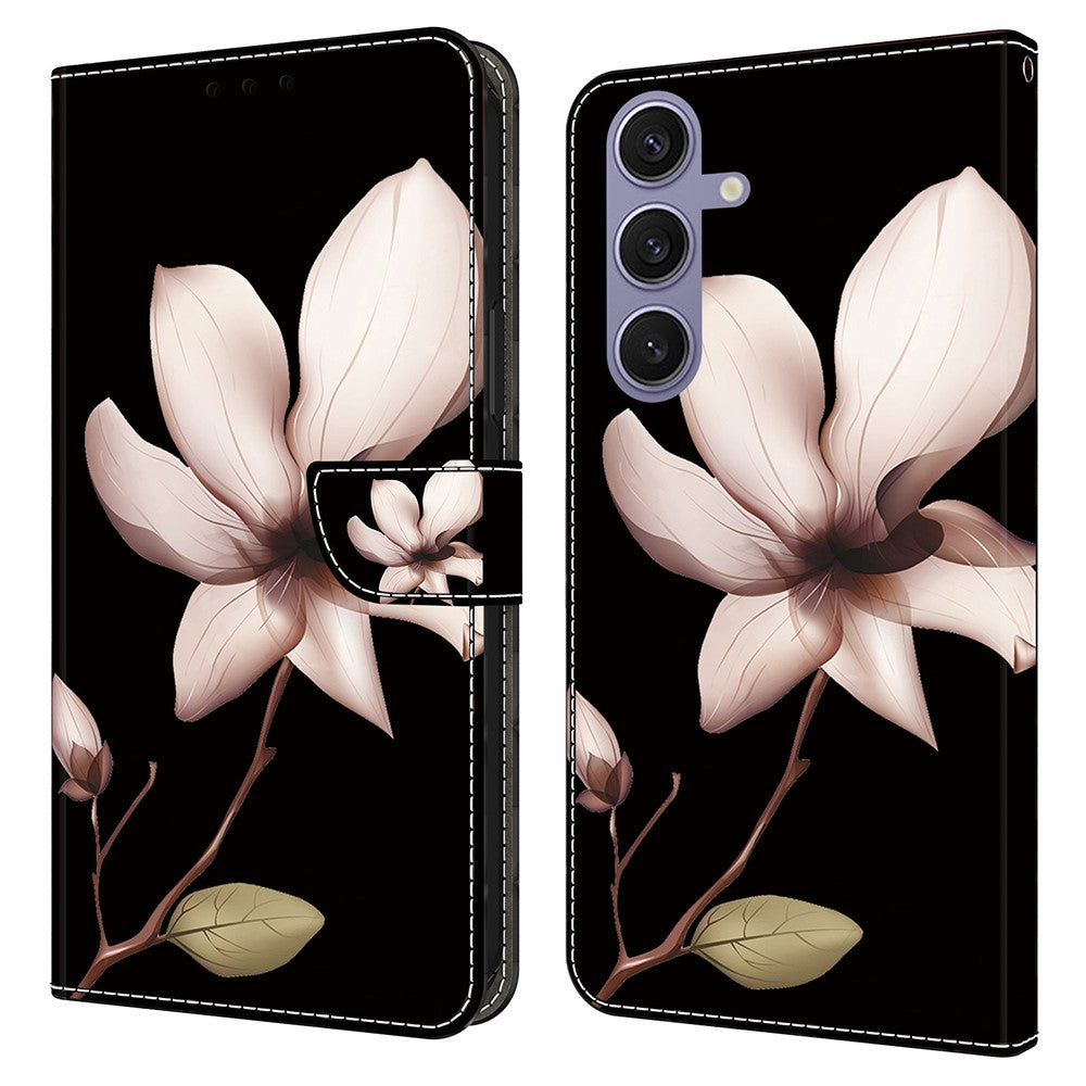 Galaxy S25 Wallet-Hülle mit 3D-Muster & Magnetverschluss