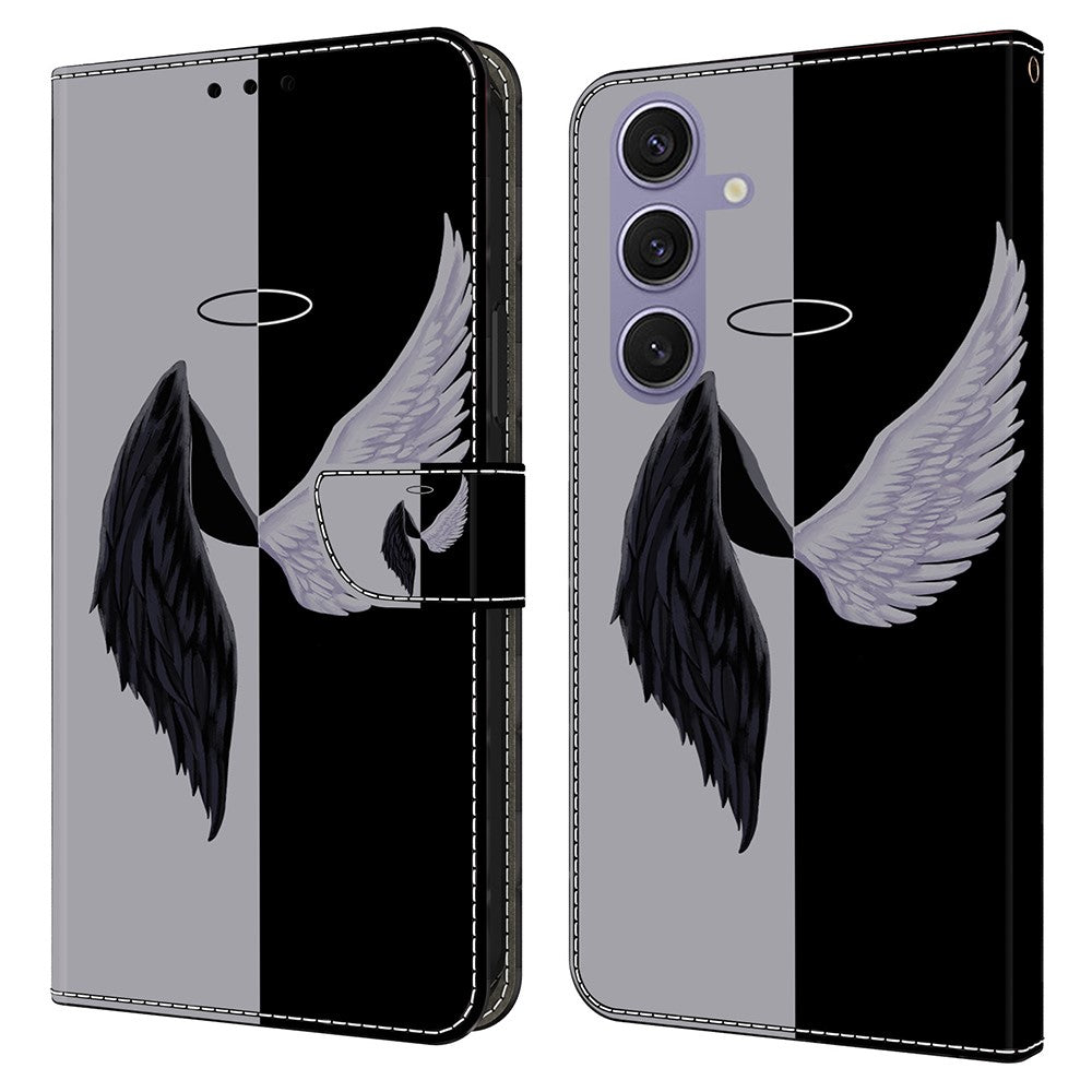 Galaxy S25 Wallet-Hülle mit 3D-Muster & Magnetverschluss