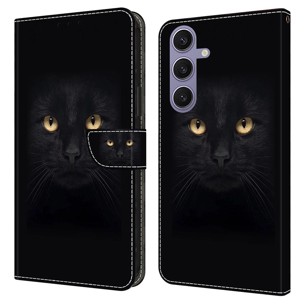 Galaxy S25 Wallet-Hülle mit 3D-Muster & Magnetverschluss