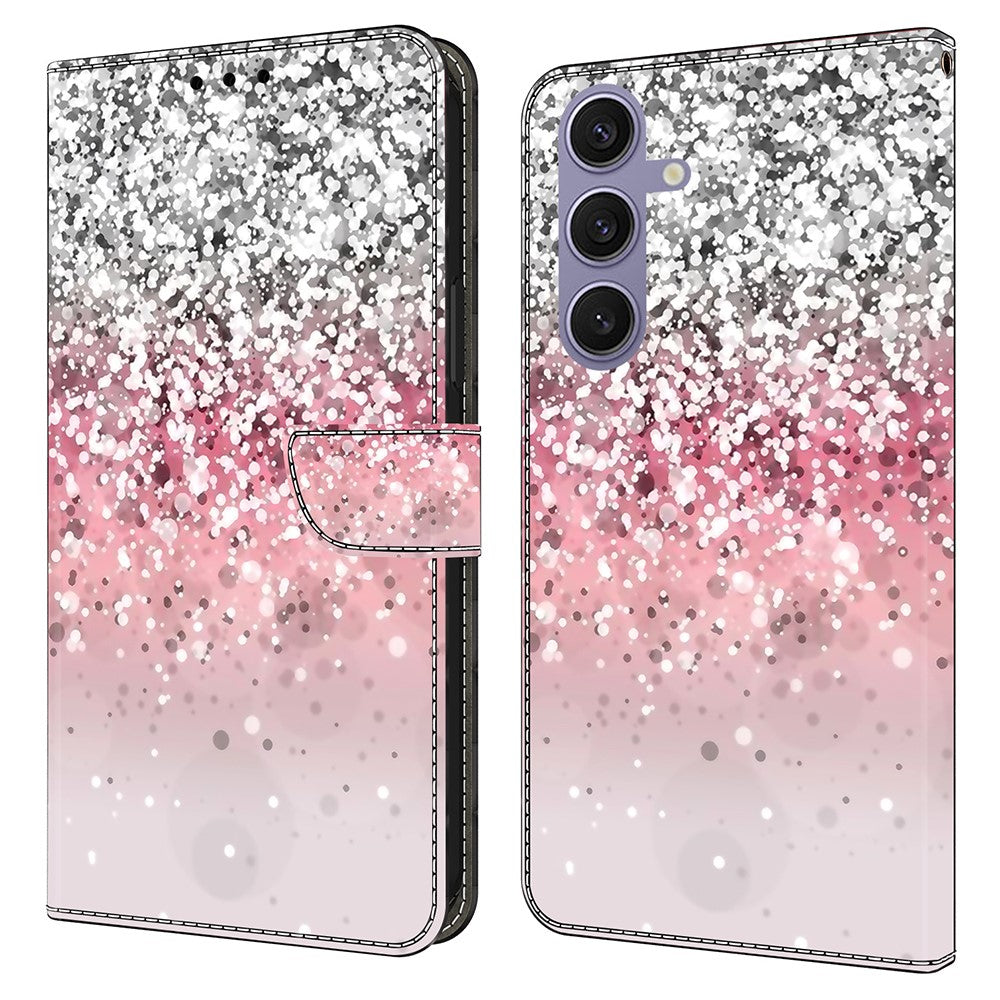 Galaxy S25 Wallet-Hülle mit 3D-Muster & Magnetverschluss