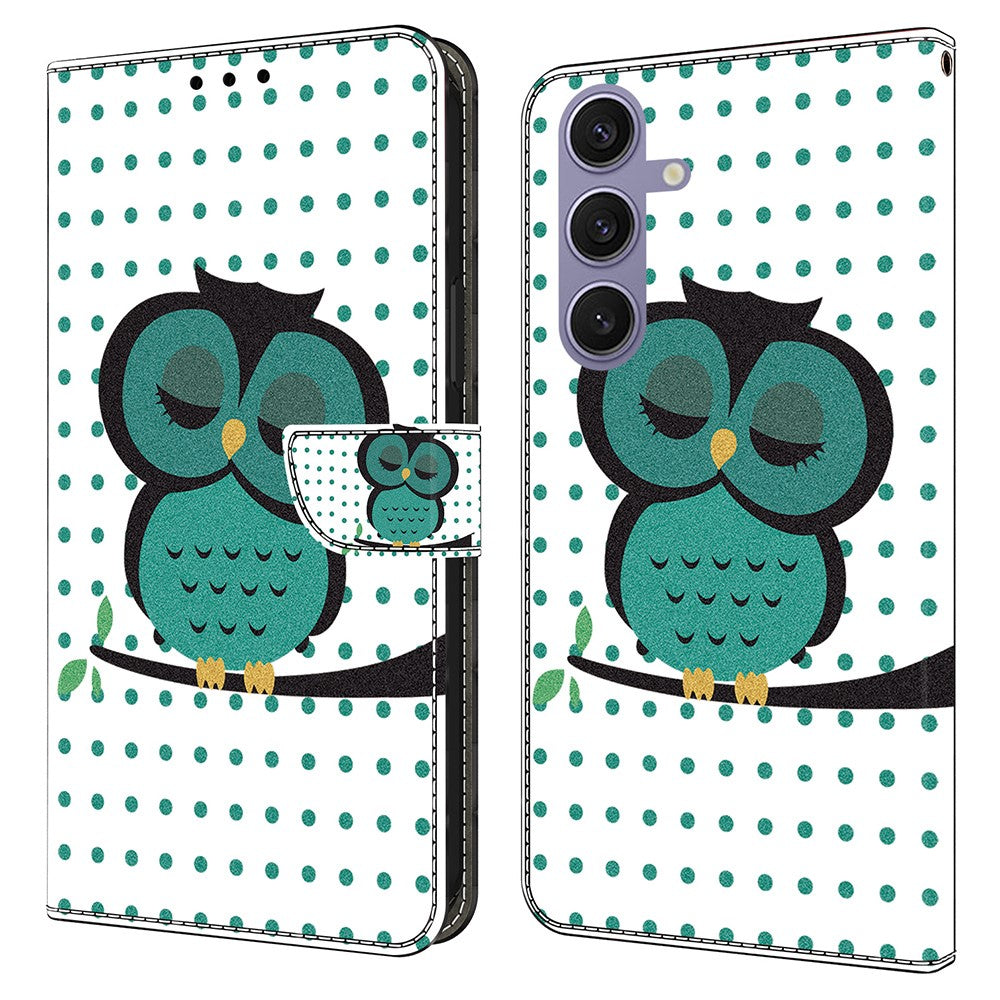 Galaxy S25 Wallet-Hülle mit 3D-Muster & Magnetverschluss