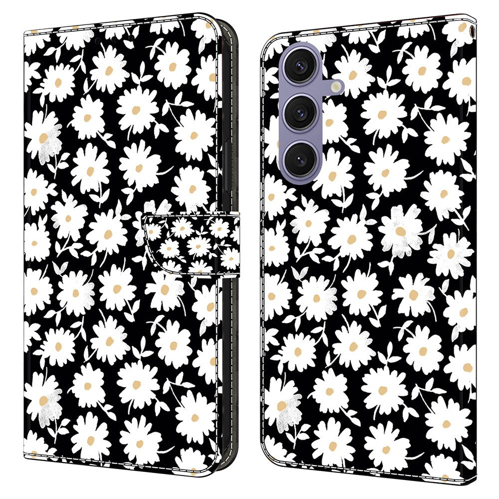 Galaxy S25 Wallet-Hülle mit 3D-Muster & Magnetverschluss