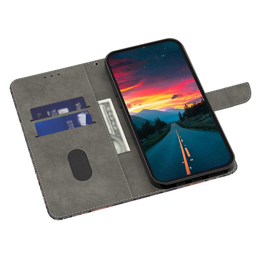 Galaxy S24 FE Wallet-Hülle mit 3D-Muster & Magnetverschluss