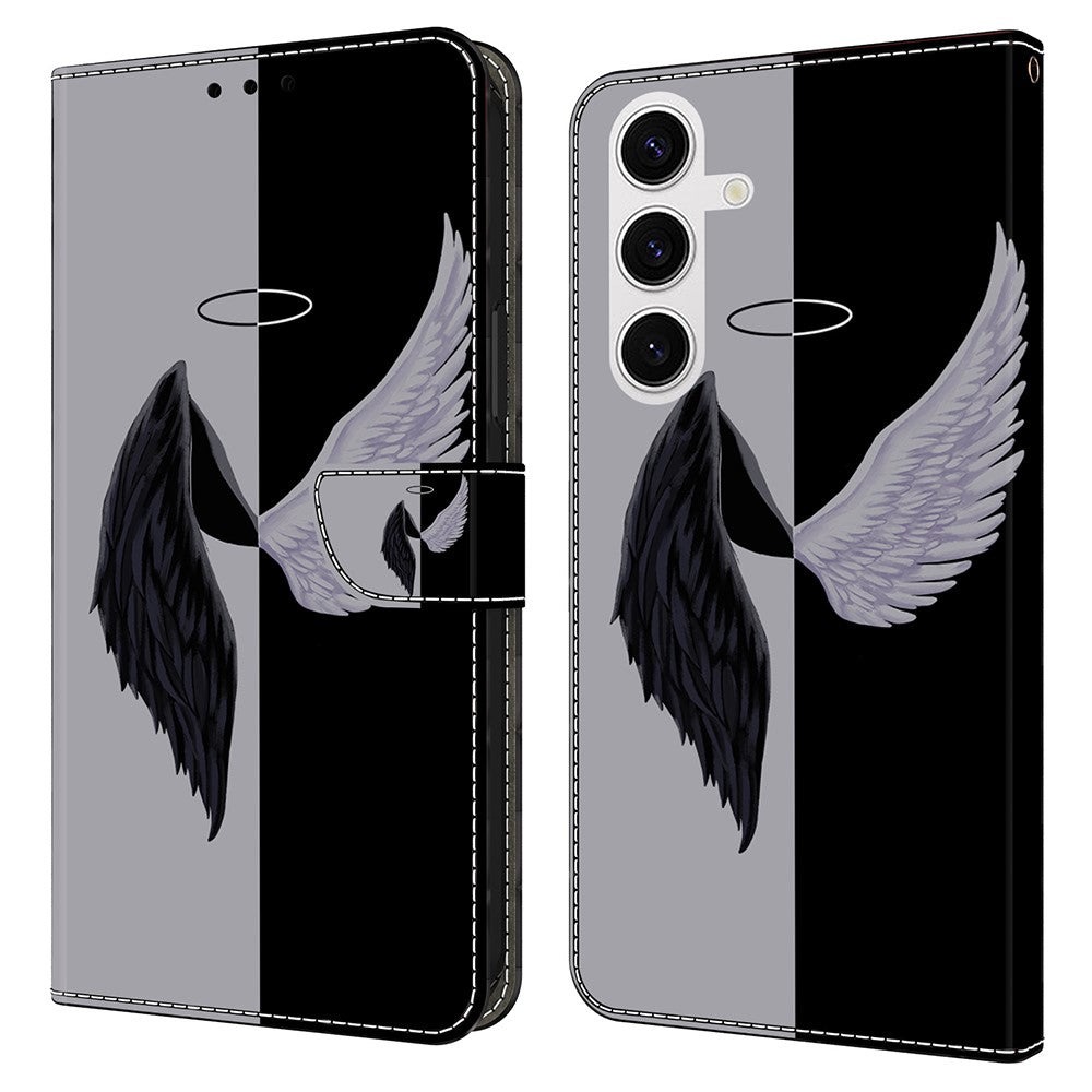 Galaxy S24 FE Wallet-Hülle mit 3D-Muster & Magnetverschluss
