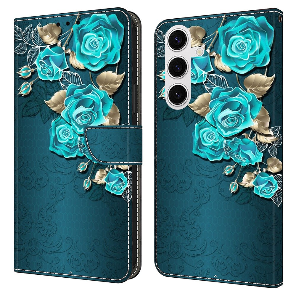 Galaxy S24 FE Wallet-Hülle mit 3D-Muster & Magnetverschluss
