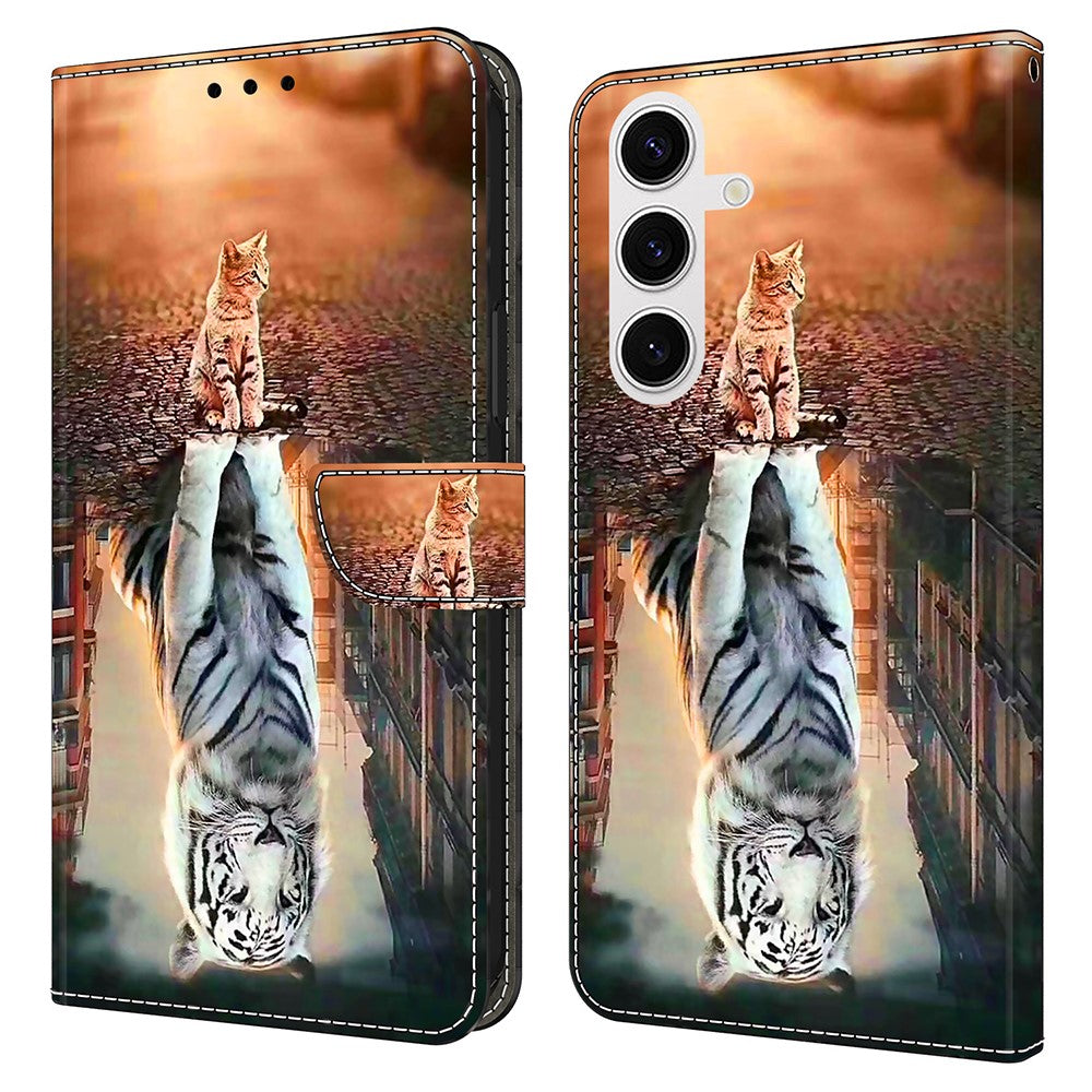 Galaxy S24 FE Wallet-Hülle mit 3D-Muster & Magnetverschluss