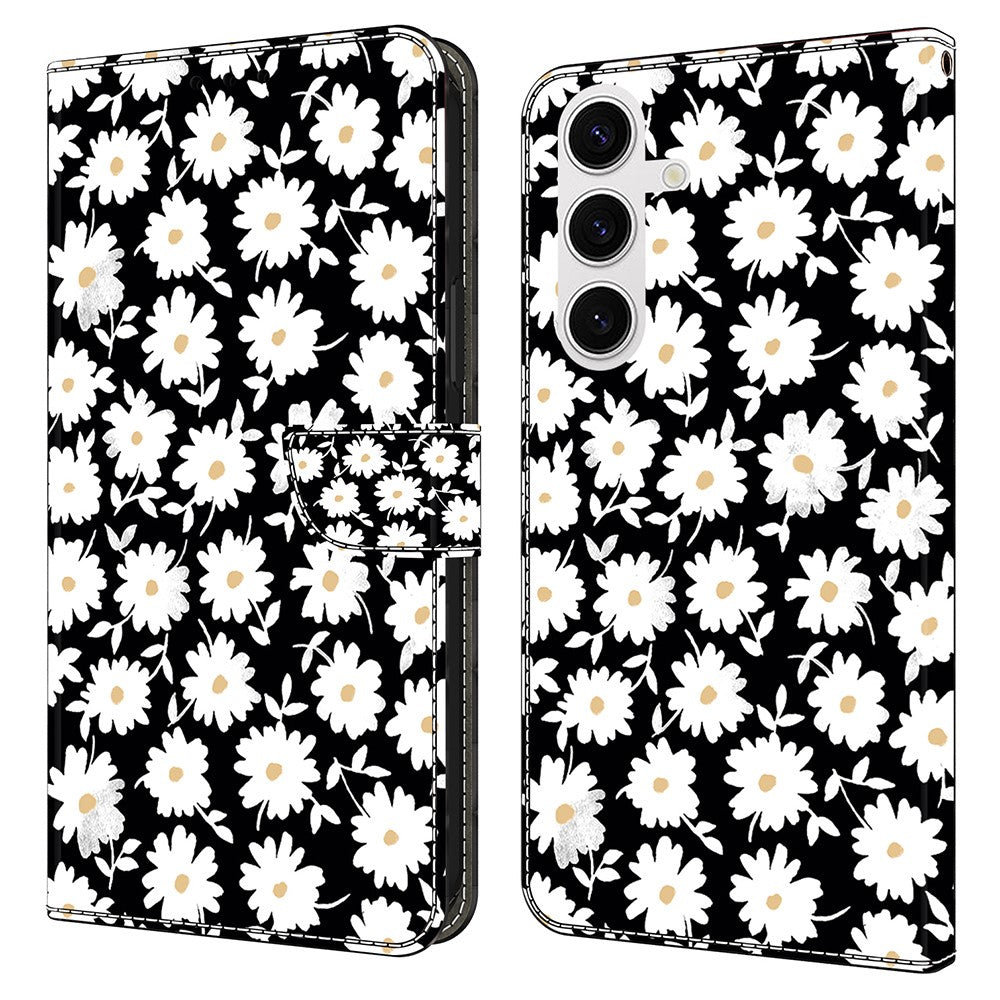 Galaxy S24 FE Wallet-Hülle mit 3D-Muster & Magnetverschluss