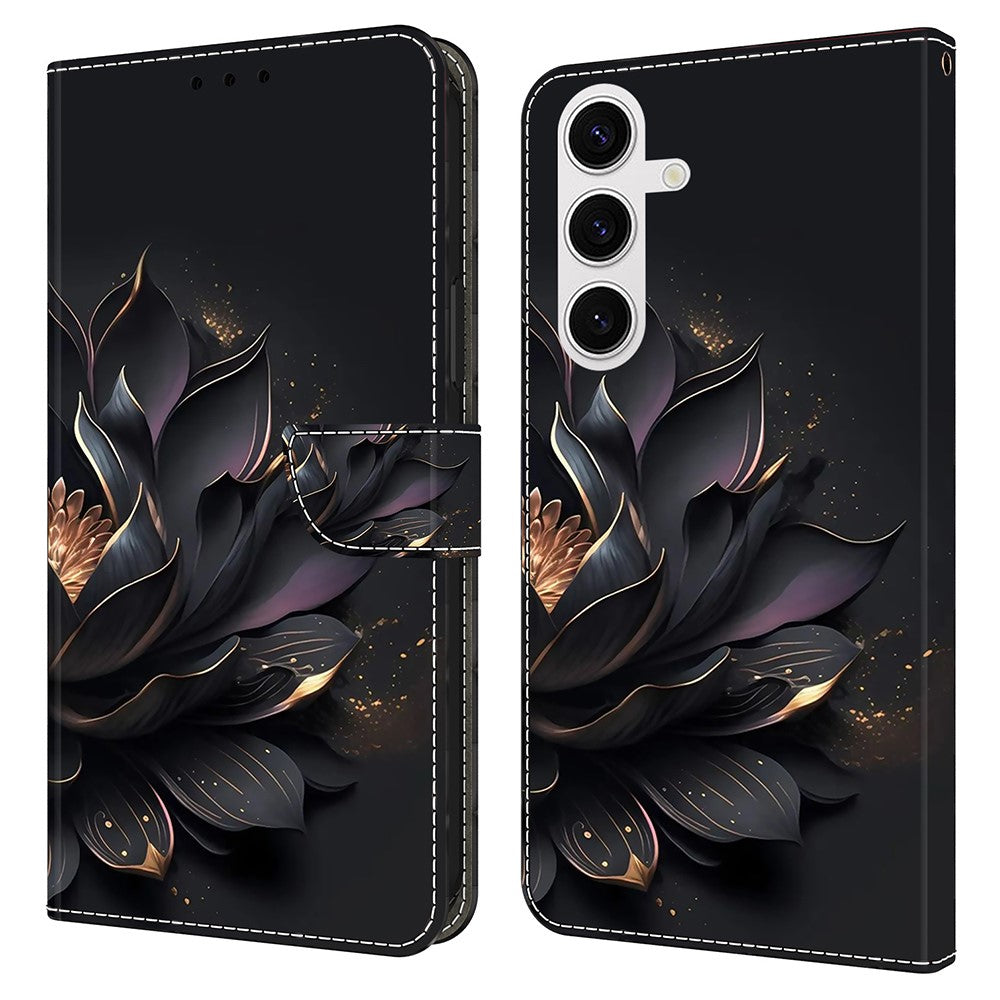 Galaxy S24 FE Wallet-Hülle mit 3D-Muster & Magnetverschluss