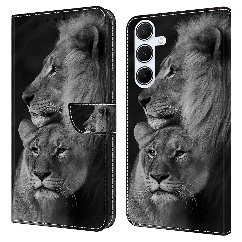 Galaxy A36 5G / A56 5G Wallet-Hülle mit 3D-Muster & Magnetverschluss