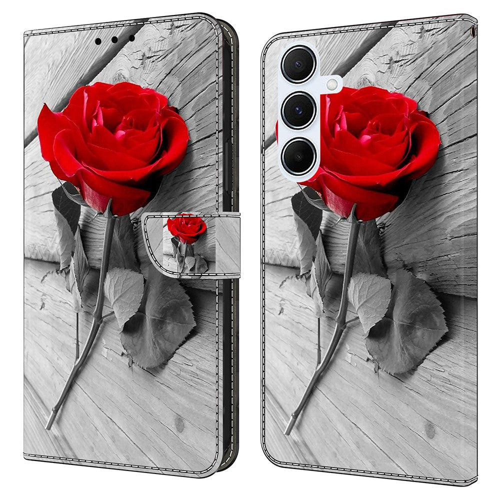 Galaxy A16 5G/4G Wallet-Hülle mit 3D-Muster & Magnetverschluss