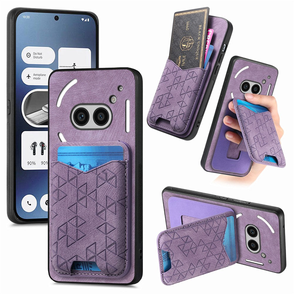 Nothing Phone (2a) Handyhülle – Mit aufgedrucktem Muster, Kartenhalter, Aufsteller, Lederrückseite