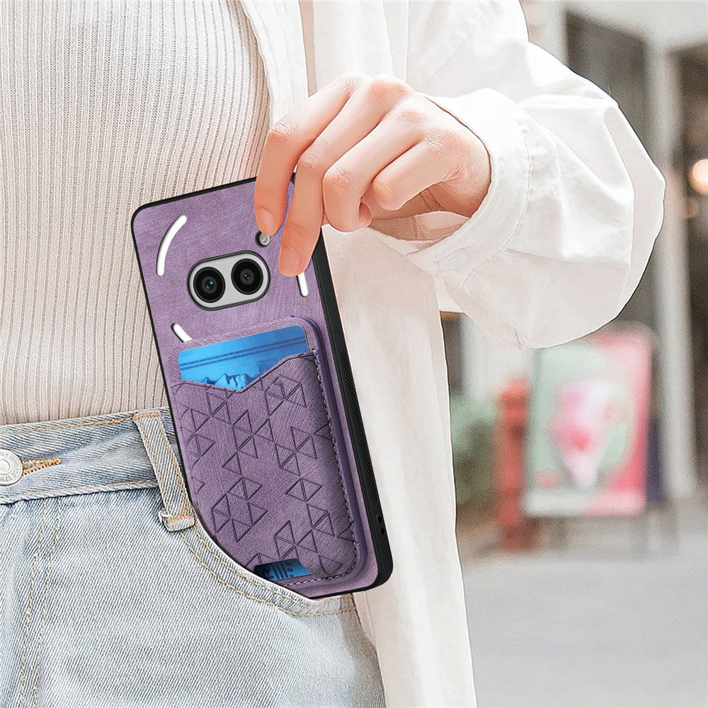 Nothing Phone (2a) Handyhülle – Mit aufgedrucktem Muster, Kartenhalter, Aufsteller, Lederrückseite