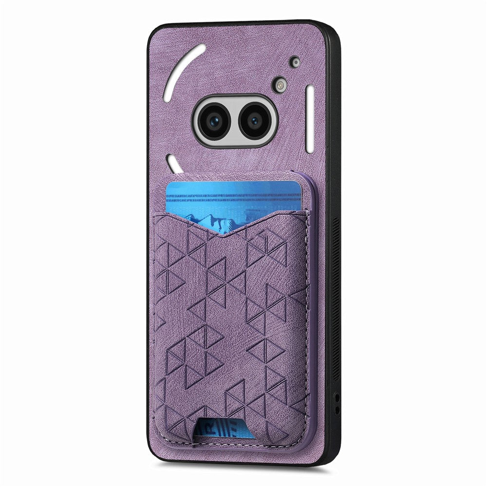 Nothing Phone (2a) Handyhülle – Mit aufgedrucktem Muster, Kartenhalter, Aufsteller, Lederrückseite