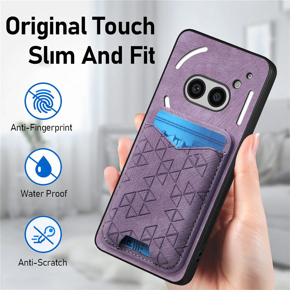 Nothing Phone (2a) Handyhülle – Mit aufgedrucktem Muster, Kartenhalter, Aufsteller, Lederrückseite