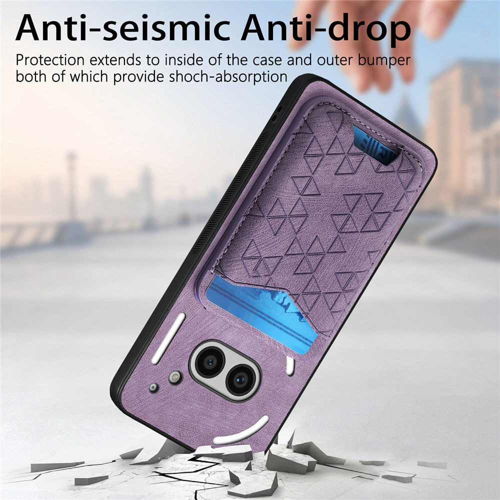 Nothing Phone (2a) Handyhülle – Mit aufgedrucktem Muster, Kartenhalter, Aufsteller, Lederrückseite