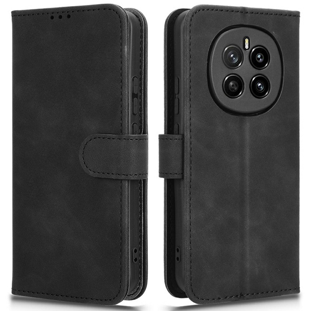 For Honor Magic7 5G Leather Case Skin-Feel Anti-Drop Wallet Flip Phone Cover
