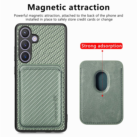 Galaxy S25 Plus Schutzhülle – Magnetische abnehmbare Kartenhalter-Rückseite