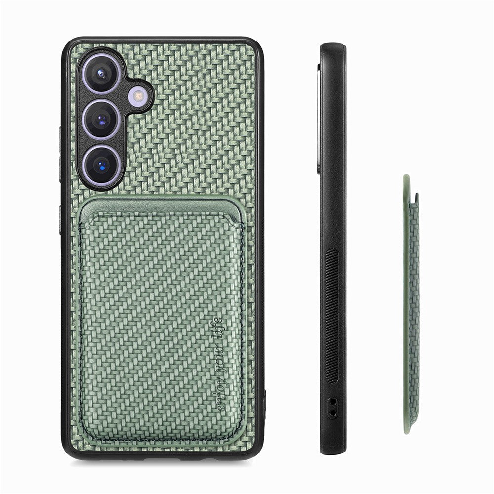 Galaxy S25 Plus Schutzhülle – Magnetische abnehmbare Kartenhalter-Rückseite