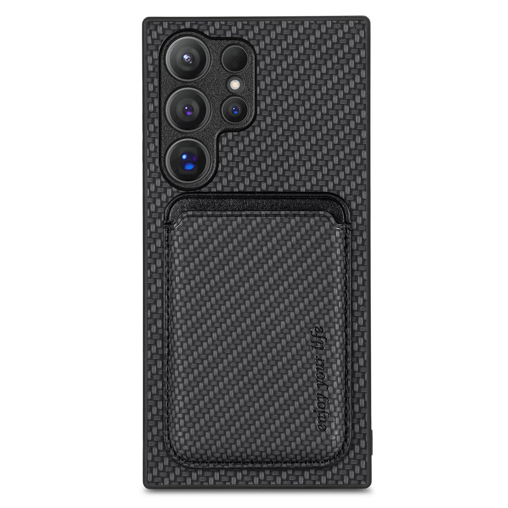 Galaxy S25 Ultra Schutzhülle – Magnetische abnehmbare Kartenhalter-Rückseite