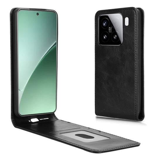 Xiaomi 15 Pro Handyhülle – mit Kartensteckplatz, magnetische vertikale Flip- aus Leder