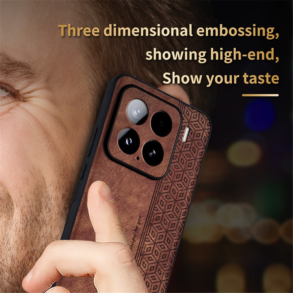 AZNS For Xiaomi 15 Case Protective PU Leather Covered TPU Phone Shell