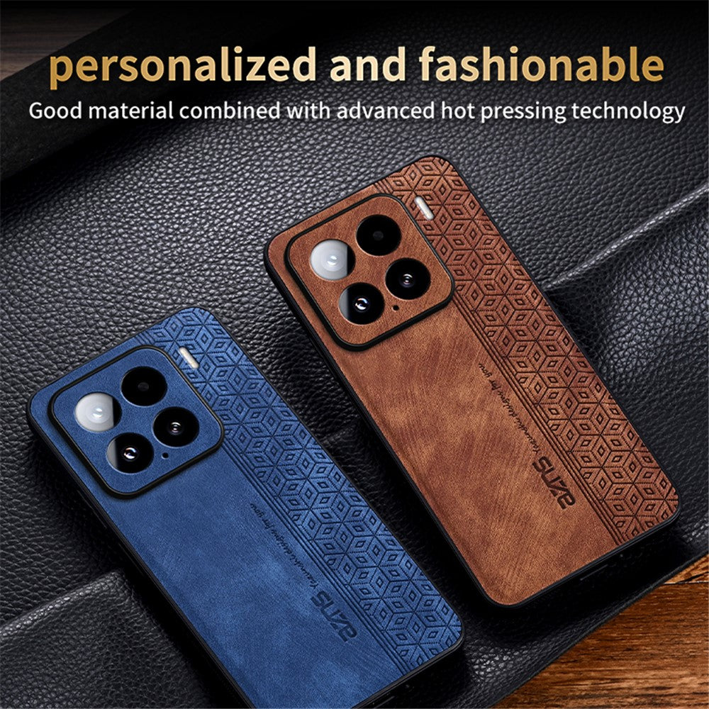 AZNS For Xiaomi 15 Case Protective PU Leather Covered TPU Phone Shell