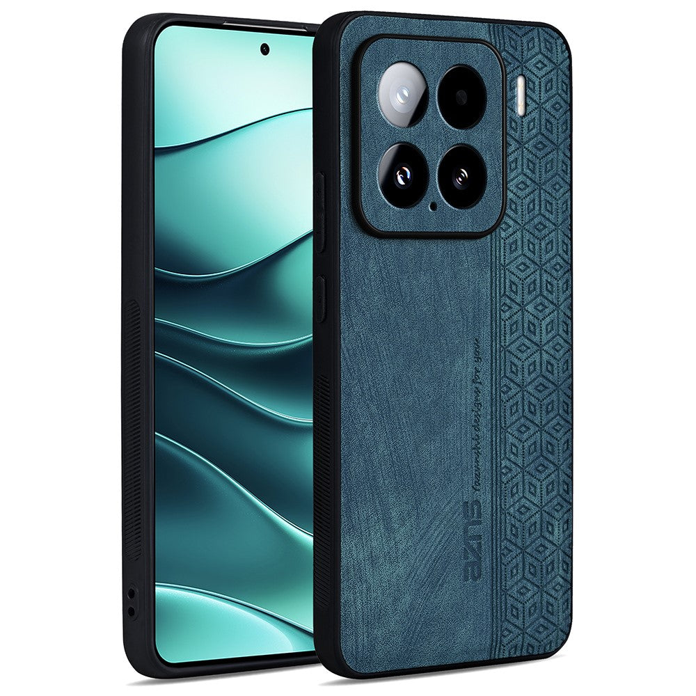 AZNS For Xiaomi 15 Case Protective PU Leather Covered TPU Phone Shell