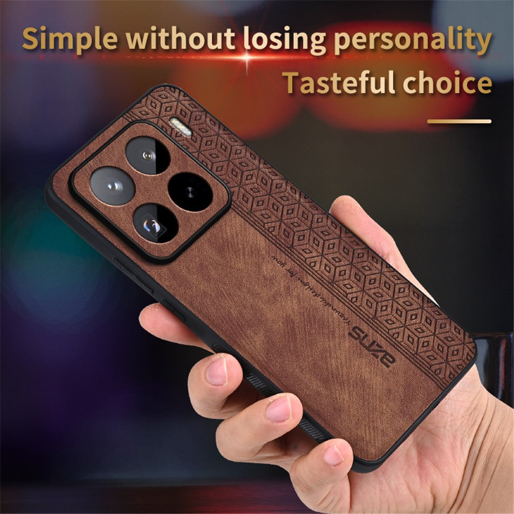 AZNS For Xiaomi 15 Pro Case Protective PU Leather Covered TPU Phone Shell