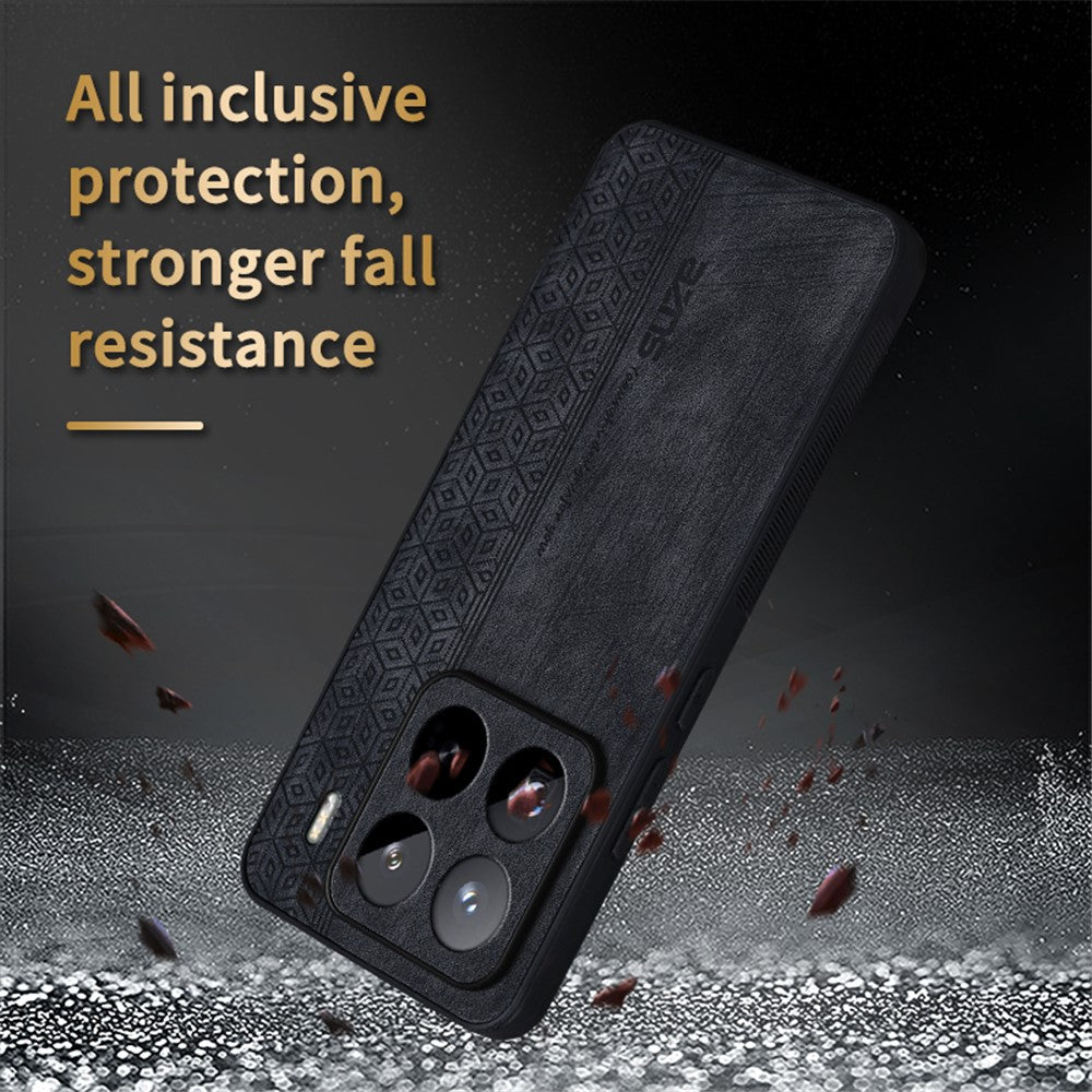 AZNS For Xiaomi 15 Pro Case Protective PU Leather Covered TPU Phone Shell