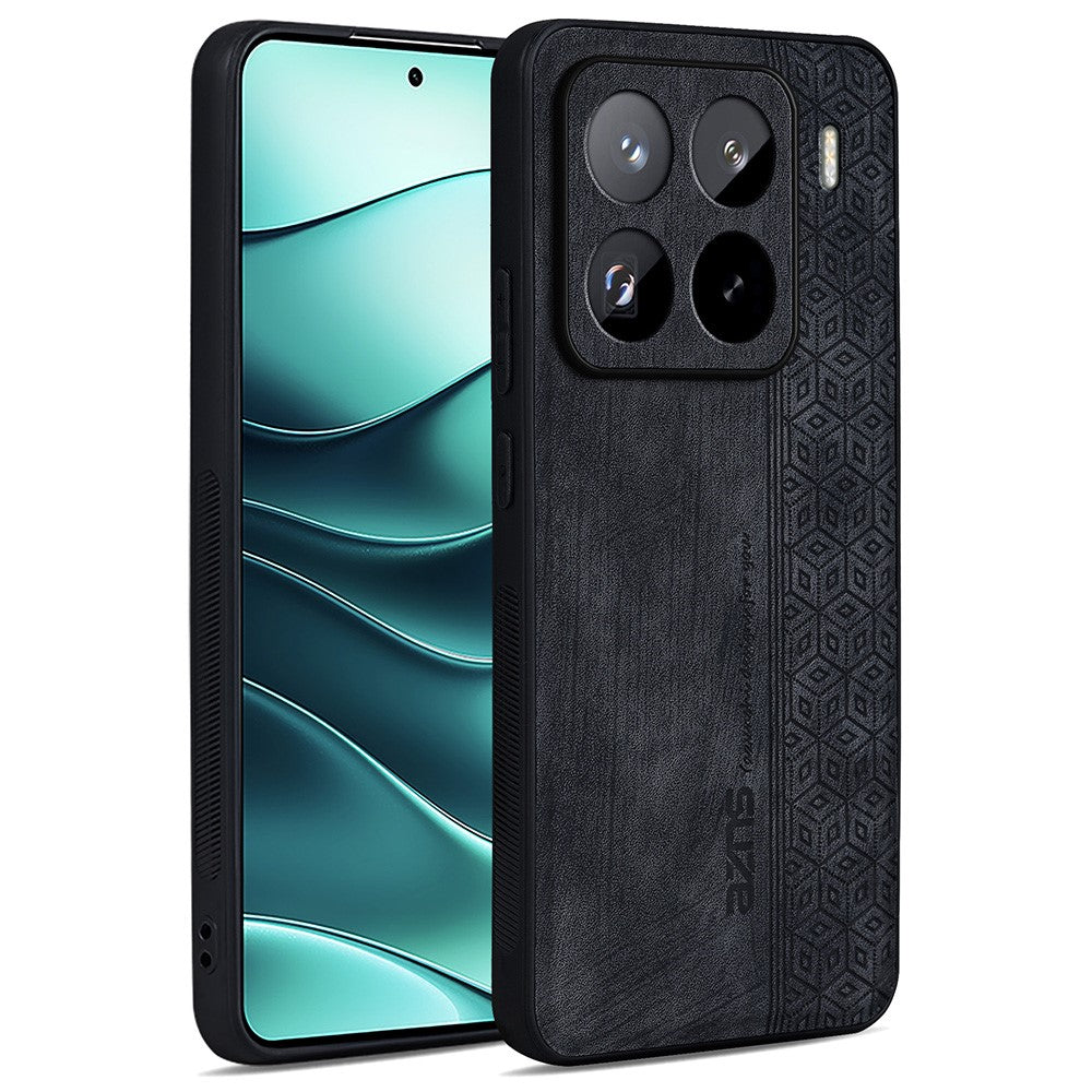 AZNS For Xiaomi 15 Pro Case Protective PU Leather Covered TPU Phone Shell