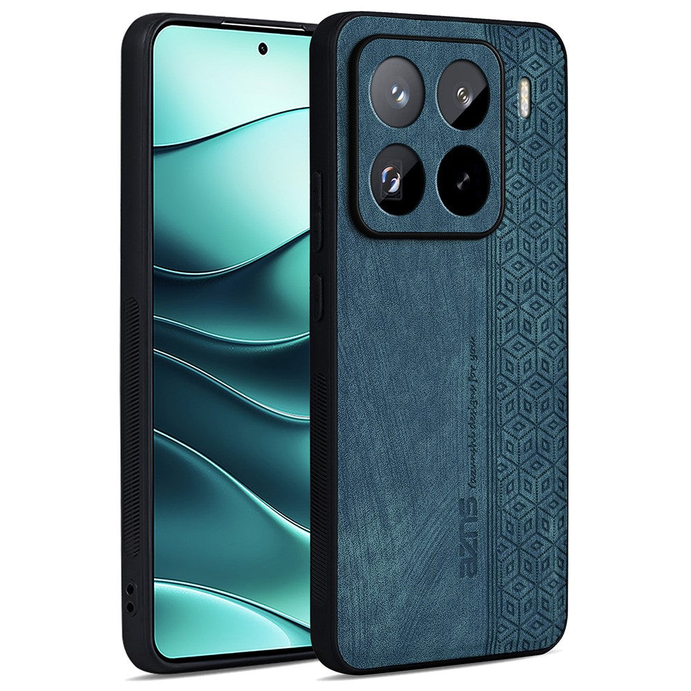 AZNS For Xiaomi 15 Pro Case Protective PU Leather Covered TPU Phone Shell