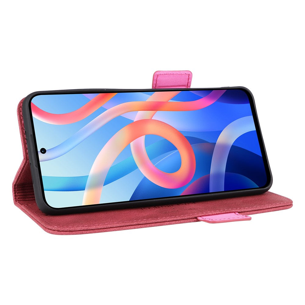 Hardware Decor Phone Case for Xiaomi Poco M4 Pro 5G / Redmi 10 4G (2021) / Note 11S 5G, Dual Magnetic Clasp PU Leather Wallet Foldable Stand Phone Cover