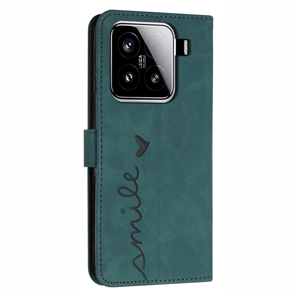 For Xiaomi 15 Case Viewing Stand PU Leather Phone Cover Imprinted Pattern