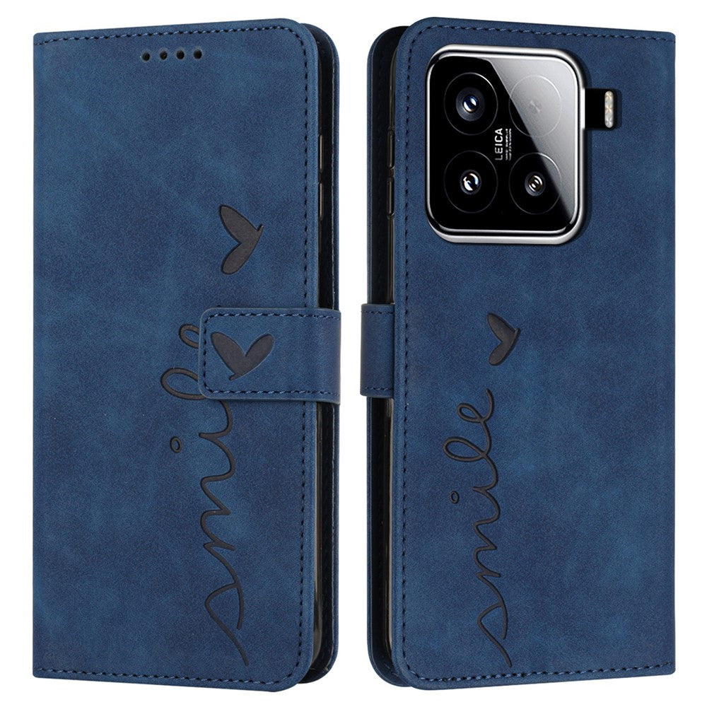 For Xiaomi 15 Case Viewing Stand PU Leather Phone Cover Imprinted Pattern