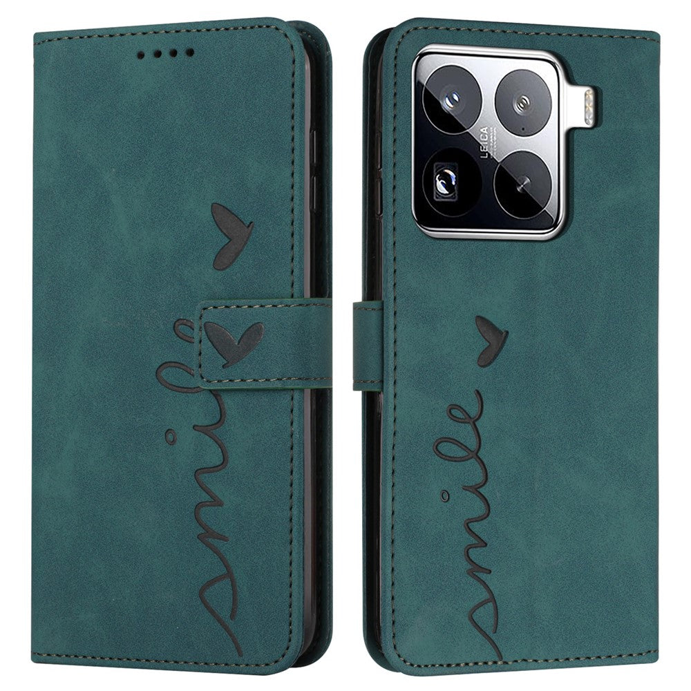 For Xiaomi 15 Pro Case Viewing Stand PU Leather Phone Cover Imprinted Pattern
