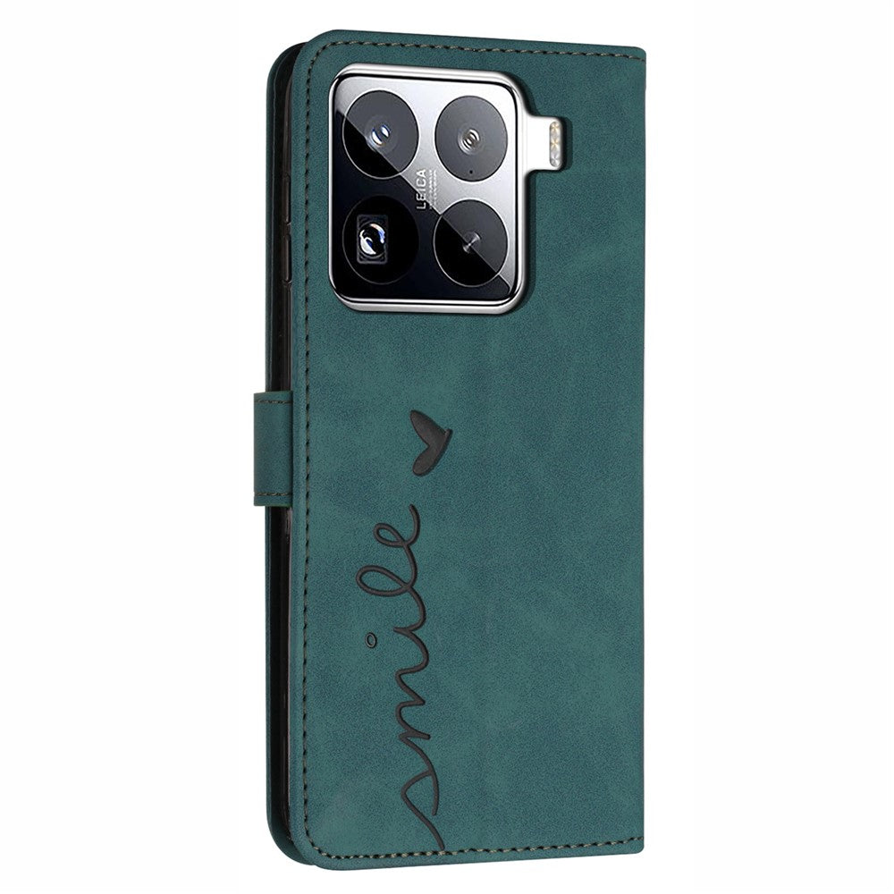 For Xiaomi 15 Pro Case Viewing Stand PU Leather Phone Cover Imprinted Pattern