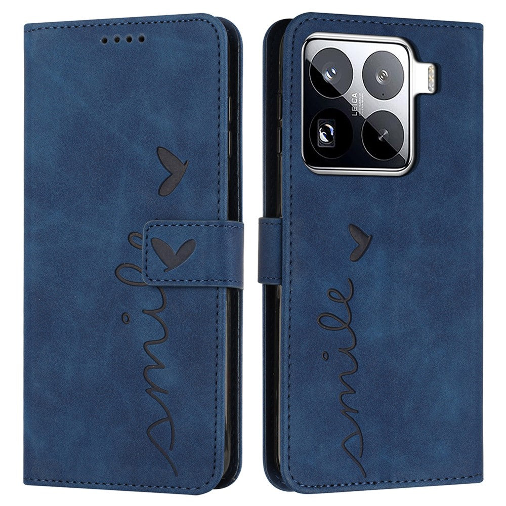 For Xiaomi 15 Pro Case Viewing Stand PU Leather Phone Cover Imprinted Pattern