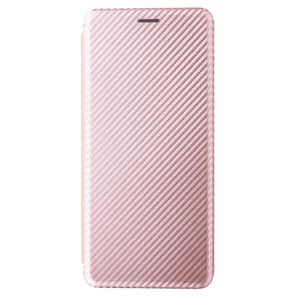 For Xiaomi Poco C40 4G Anti-scratch Carbon Fiber Texture Smartphone Case PU Leather Magnetic Auto-absorbed Stand Card Holder Phone Shell