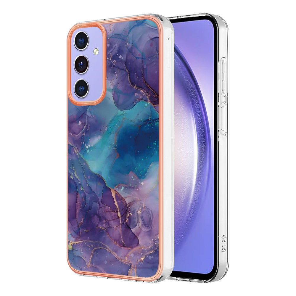 Galaxy A16 5G/4G Schutzhülle – Mit Marmormuster 2,0 mm Galvanik-Rückseite