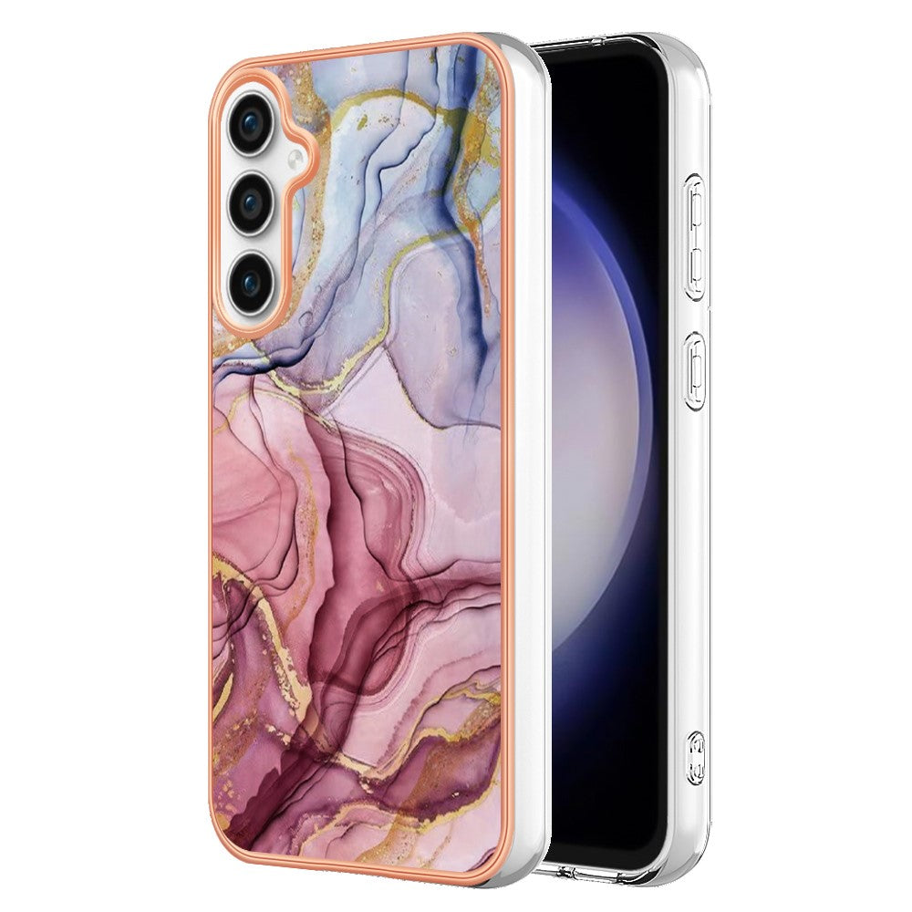 Galaxy S24 FE Schutzhülle – Mit Marmormuster 2,0 mm Galvanik-Rückseite