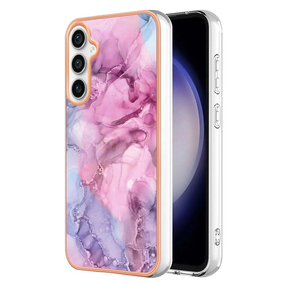 Galaxy S24 FE Schutzhülle – Mit Marmormuster 2,0 mm Galvanik-Rückseite