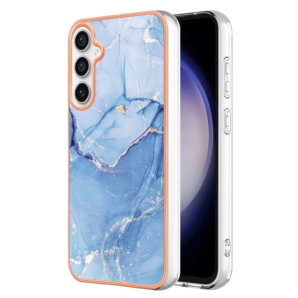 Galaxy S24 FE Schutzhülle – Mit Marmormuster 2,0 mm Galvanik-Rückseite