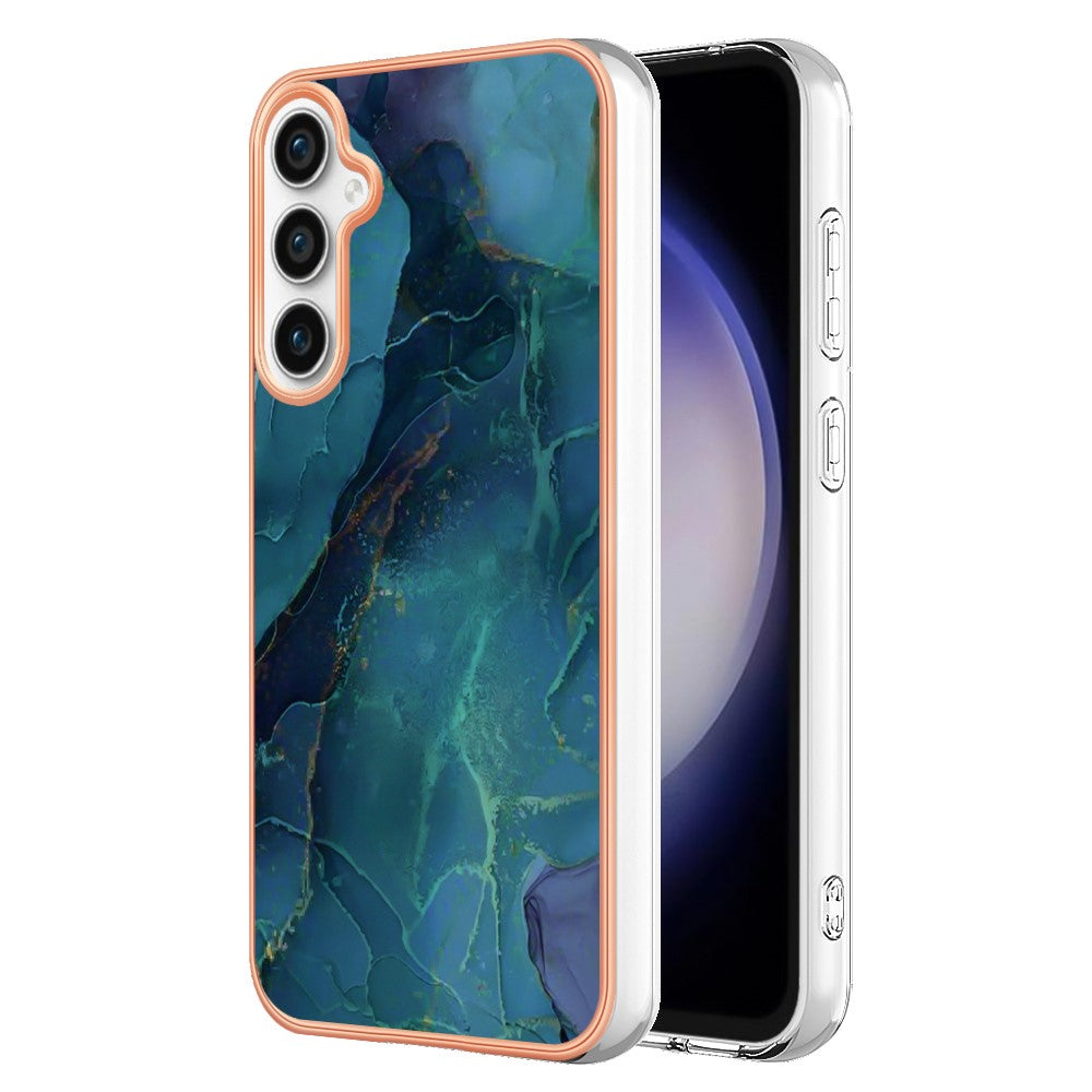 Galaxy S24 FE Schutzhülle – Mit Marmormuster 2,0 mm Galvanik-Rückseite